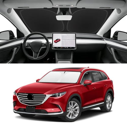 Custom Fit Windshield Sun Shade for Mazda CX9 2016 (for 2016-2023 Mazda CX9)