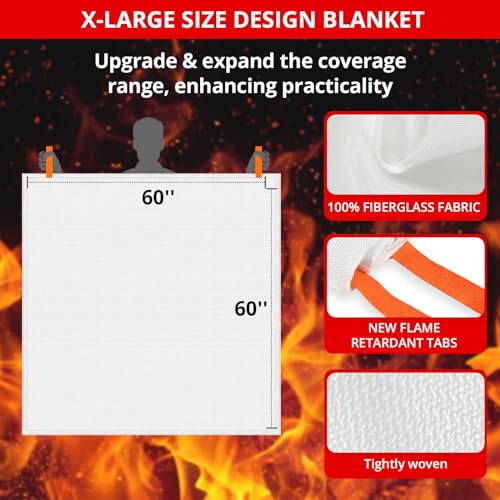 Emergency Fire Blanket for Home (60"x60")