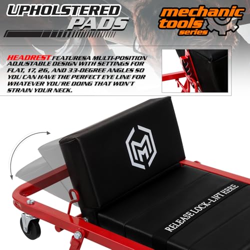 Heavy Duty Convertible Mechanic Creeper (Red / 48")