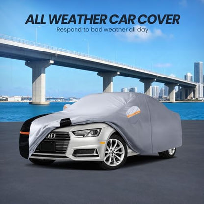 Multi Layer Car Cover Custom Fit for Audi A4 (W.Custom Fit Audi A4 / White Car Cover)
