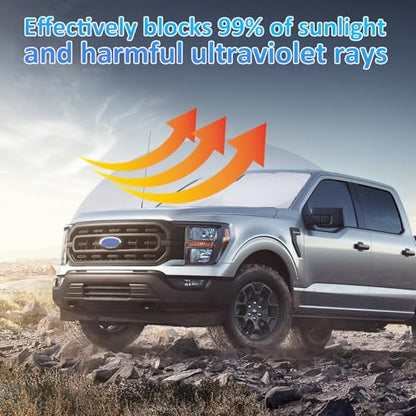 Windshield Sun Shades Sunshade for Ford F150 2021 (fit for Ford F150 2021-2026)