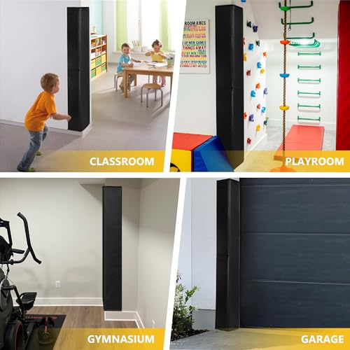 Wall Corner Guards & Edge Protector (6FT TALL 6in SIDES / Black)