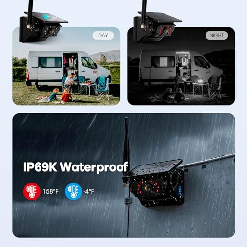 10.1" 2 Magnetic Solar Wireless Backup Camera (10 Inch)