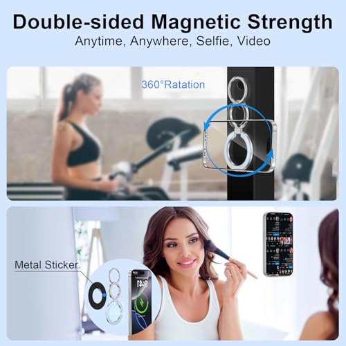 Magnetic Phone Grip Stand for iPhone 17 18 Pro Max (silver)