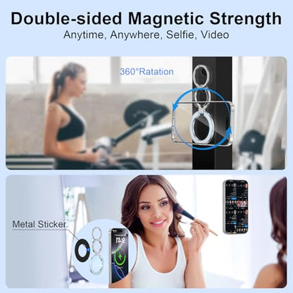 Magnetic Phone Grip Stand for iPhone 17 18 Pro Max (silver)