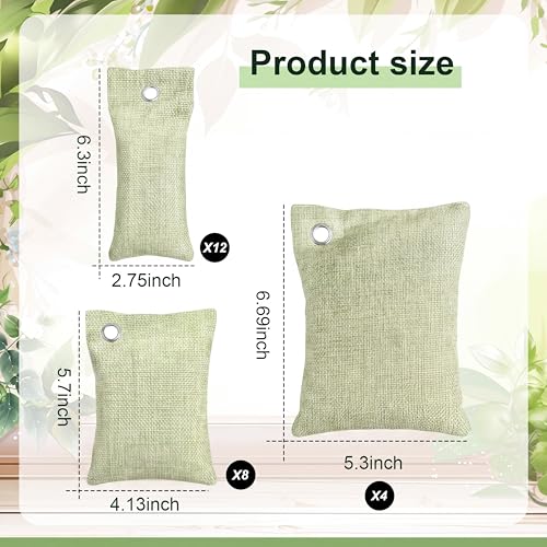 24 Pcs Activated Charcoal Odor Absorber 50g (Green)