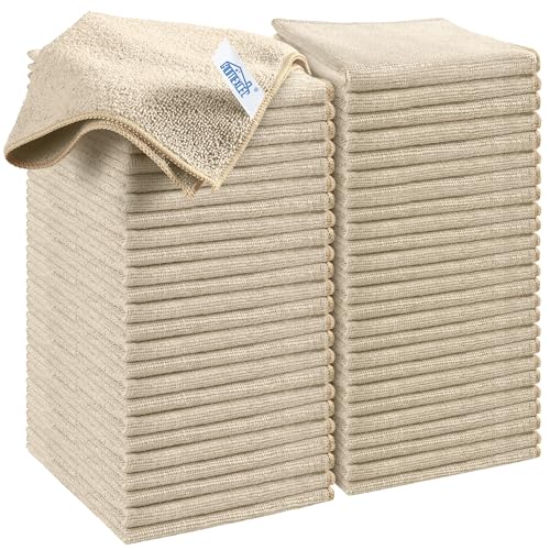 50PK Microfiber Cleaning Cloth (Brown)