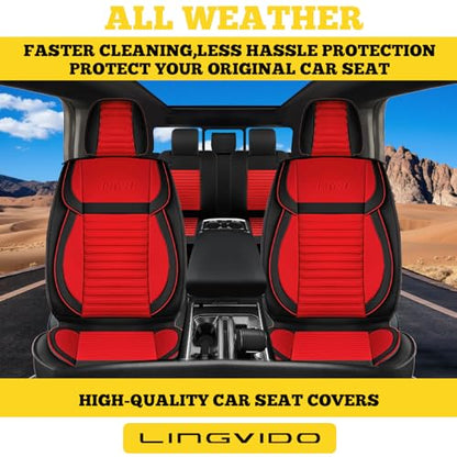 Car Seat Covers Full Set (Red+Black / Full set)
