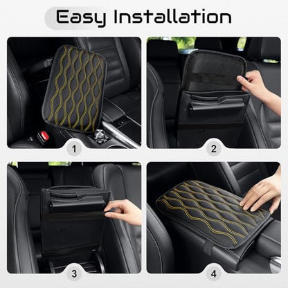 Auto Center Console Pad (yellow-line)