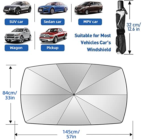 2026 Windshield Sun Shade Umbrella (Large)