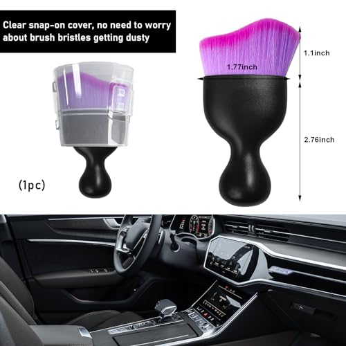 2 PCS Car Detailing Brush (Double Purple / 2 PCS)