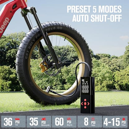 AP150 Tire Inflator Portable Air Compressor (Red)