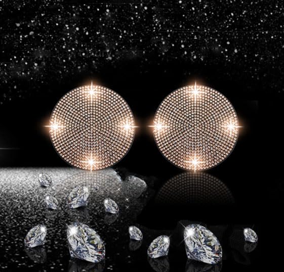 2pcs Bling Car Cup Holder Coaster (Champagne / 2pcs)