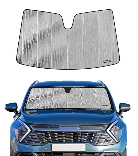 Windshield Sunshade for Kia Sportage 2011 (Silver Water Ripple)