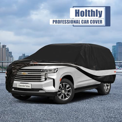10 Layers SUV Car Cover Custom Fit for Chevy Tahoe (Black Gray / Custom Fit for Chevrolet Tahoe)