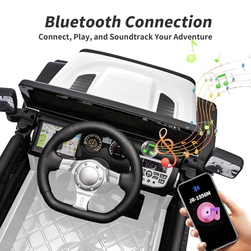 12V Kids Ride on Car Truck (White)
