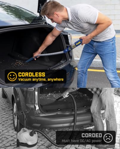 Slim V8 APEX Cordless Car Vacuum & Air Duster (Blue)