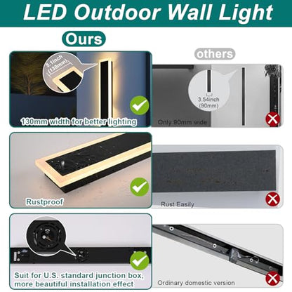 2 Pack Outdoor Wall Light for Porch (LED-2 Pack / 32 inch)