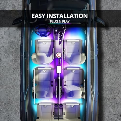 Aura DreamColor RGBIC Interior SUV & Van Lights with App & Remote (6PCS Single Row)
