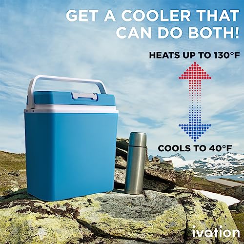 Electric Cooler & Warmer (Aqua Blue)