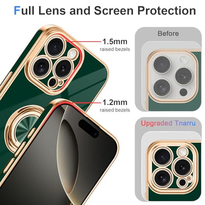 Designed for iPhone 16 Pro Max Case with Ring Stand Slim Green (Green / 6.9'' iPhone 16 Pro Max)