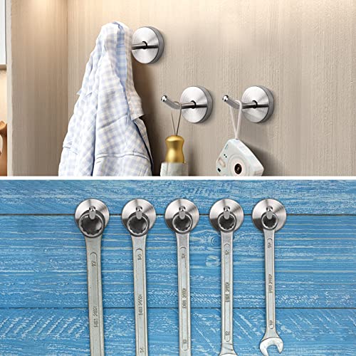 Coat Hooks Wall Mount Hooks for Hanging Hat Hurse Robe (Brushed Nickel / 2 Inch (Wall))