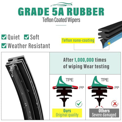 Windshield Wiper Blades Replacement for 2018 (24"+20"+13")
