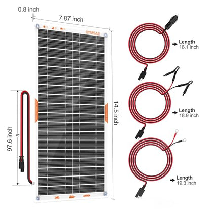 White Portable 10W 12V Solar Car Battery Charger Maintainer (10W)