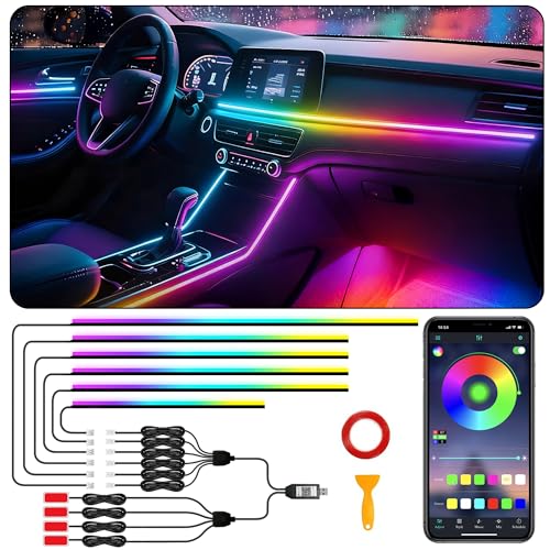 Acrylic Interior Car LED Strip Lights (10 Pieces)
