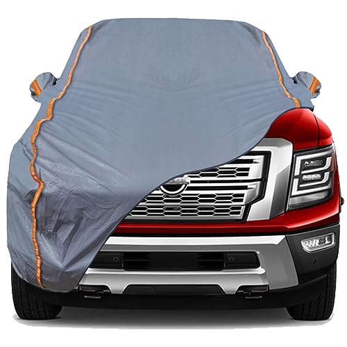 6 Layers PEVA Premium Full Car Cover Fit for Pickup Sedan hatchback SUVs MPV Rain and snow protection (Surrounding reflective strip / Pickup-XL( Fit for Pickup 230"- 260" ))