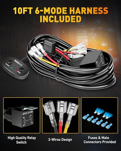 7 Inch LED Light Bar (White&Amber 6 Modes)