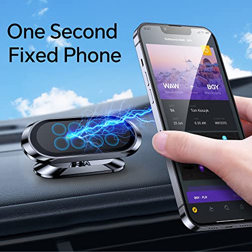 2 PACK】Magnetic phone holder for Car Dash Magnetic Car Mount for iphone (Silver)
