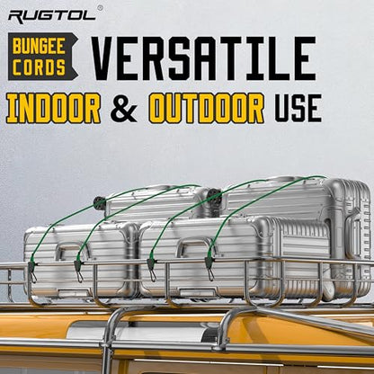 Bungee Cords with Hooks (Green / 48" - 6 Pack)