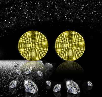 2pcs Bling Car Cup Holder Coaster (Yellow / 2pcs)