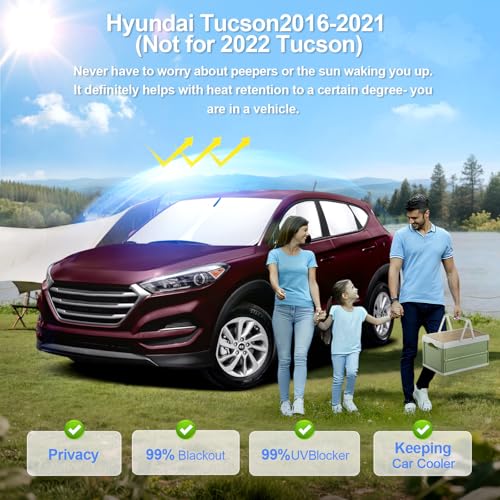 8pcs Car Window Shades for Hyundai Tucson 2016 (for Hyundai Tucson 2016-2021)