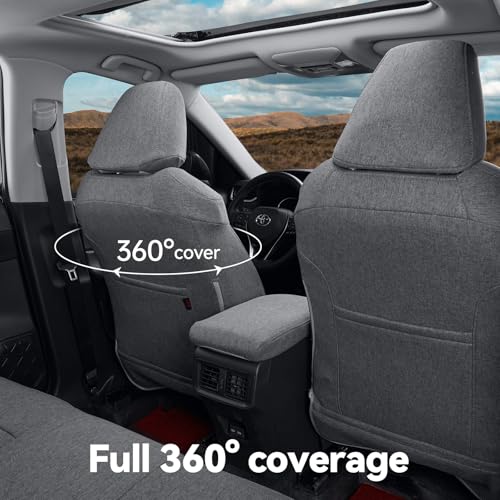 Camry Car Seat Covers Custom for Toyota 2025 2026 Camry (Polyester(Gray) / 2025-2026 Camry Hybrid (XLE/XSE))