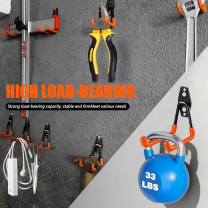 Heavy Duty Garage Storage Hooks 4 Pack Garage Tool Organizer Wall Mount (Small)