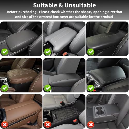 5-in-1 Center Console Cover Fit for Infiniti Q60#005 Redline (Fit for Infiniti Q60 / #005 Black&Red)