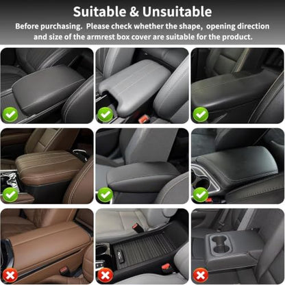 5-in-1 Center Console Cover Fit for Chevy Trax #005 Redline (Fit for Chevy Trax / #005 Black&Red)