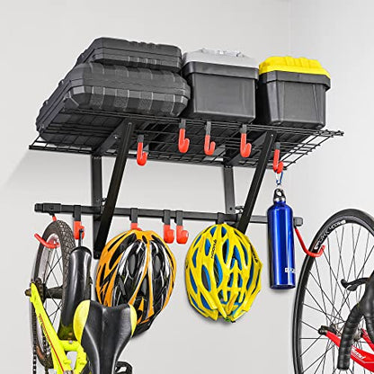 Garage Wall Shelving 1 Pack Includes 2 Bike Hooks (1-pack)