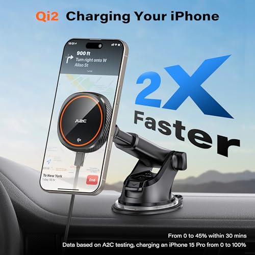 Magnetic Car Phone Mount (Orange)