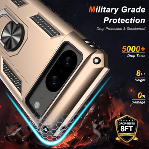 for Google Pixel 8 Case with Screen Protector (Yellow / Google Pixel 8)