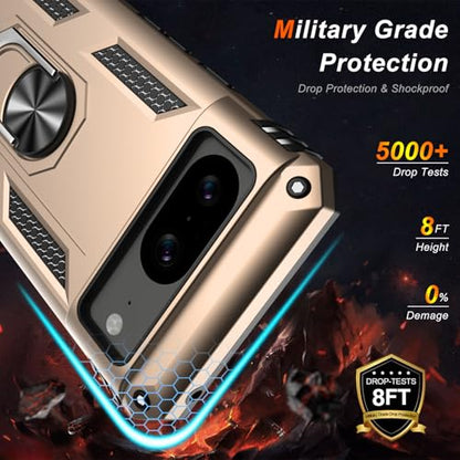 for Google Pixel 8 Case with Screen Protector (Yellow / Google Pixel 8)
