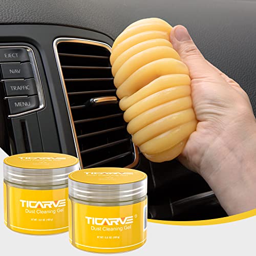 2pack Cleaning Gel Car Putty Car Accessories Auto Detailing Kits (Yellow 2 Pack)