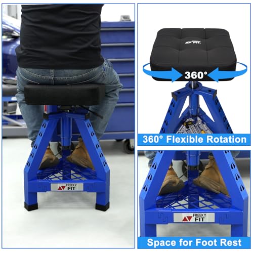 Adjustable Shop Stool (Blue/24.4-28.3 Inch)