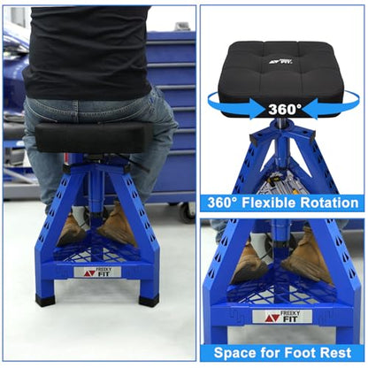 Adjustable Shop Stool (Blue/24.4-28.3 Inch)