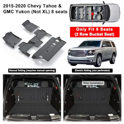 Floor Mats & Trunk Mat for Chevrolet Tahoe 2015 (2015-20|For Tahoe-8|Full Set)