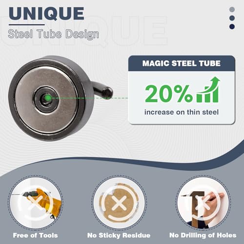 Magnetic Hooks Steel Tube Design for Cruise (Gunmetal / 40lb Magnetic Hooks)