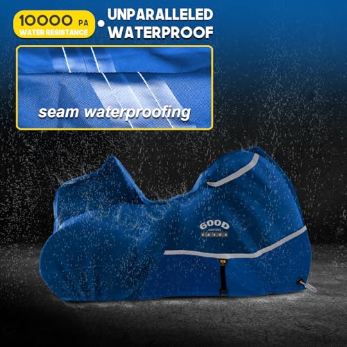 Trike Cover Motorcycle Cover Heavy Duty 600D Waterproof for Trike Models (Blue / Trike)