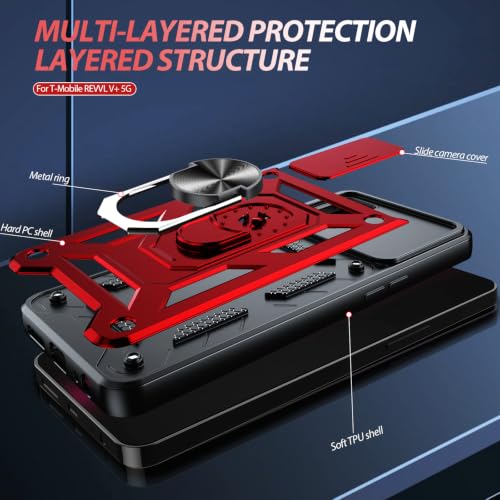 for T Mobile REVVL V+ 5G Case (T-Mobile REVVL V+ 5G（6.82"） / Red)